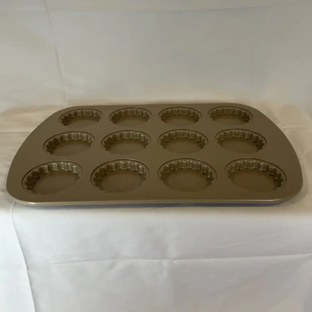 Crofton Mini Tart Baking Pan 10.6x15.5 Inch. Bakes 12 Tarts, Cakes Or Cookies.